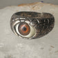 Vintage Eye ring size 11.50 snake surface design band sterling silver women men