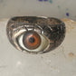Vintage Eye ring size 11.50 snake surface design band sterling silver women men