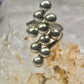 Long bubble bead ring boho full finger band size 7.50 sterling silver women