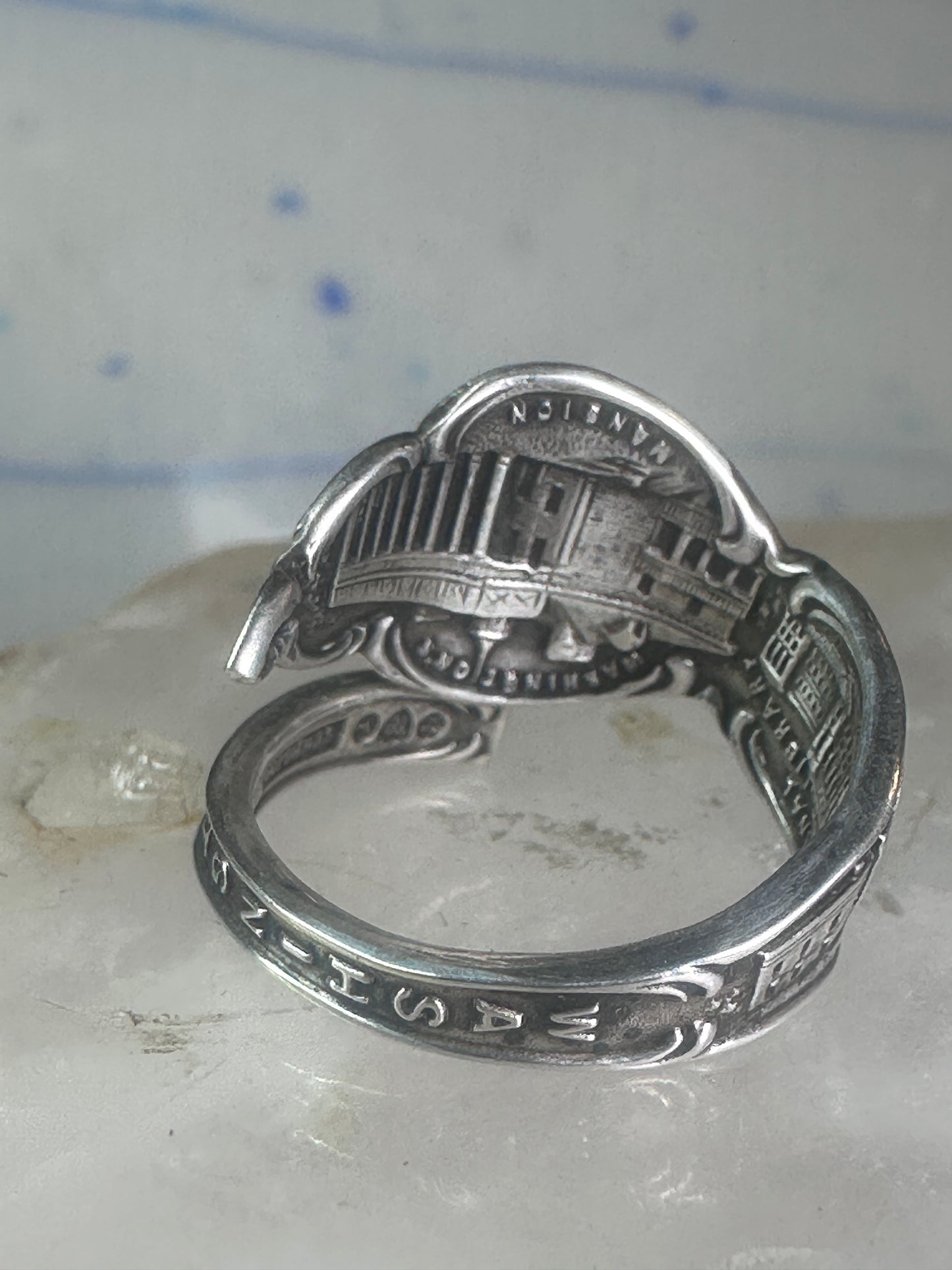 Spoon ring Vintage Washington DC spoon band size 4.75 sterling silver women girls