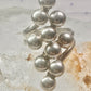 Long bubble bead ring boho full finger band size 7.50 sterling silver women