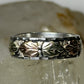 Black Hills Gold ring size 10.75 rose leaves wedding sterling silver band women men