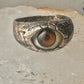 Vintage Eye ring size 11.50 snake surface design band sterling silver women men
