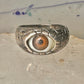 Vintage Eye ring size 11.50 snake surface design band sterling silver women men