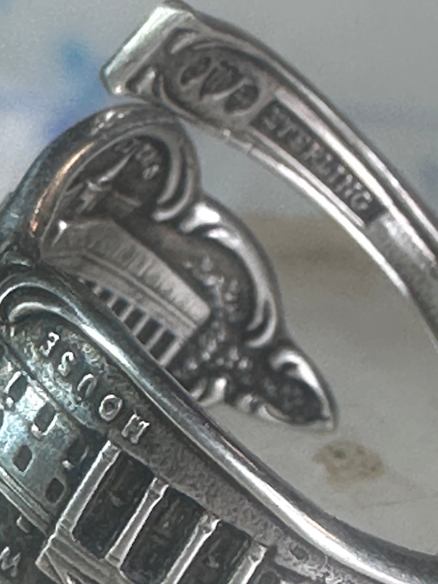 Spoon ring Vintage Washington DC spoon band size 4.75 sterling silver women girls