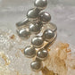 Long bubble bead ring boho full finger band size 7.50 sterling silver women