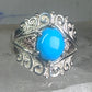 Black Hills Gold ring Turquoise band size 8 sterling silver women girls