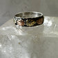 Black Hills Gold ring size 10.75 rose leaves wedding sterling silver band women men