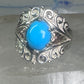 Black Hills Gold ring Turquoise band size 8 sterling silver women girls