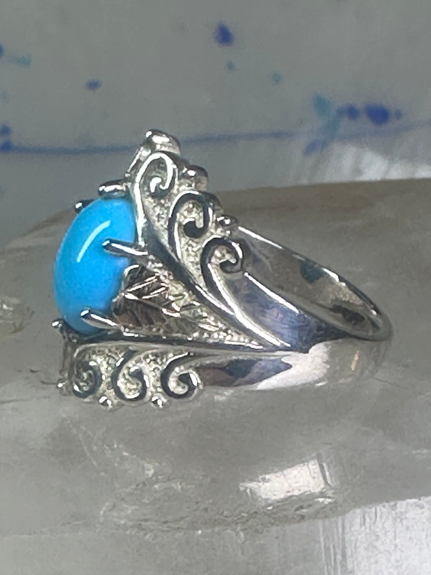 Black Hills Gold ring Turquoise band size 8 sterling silver women girls