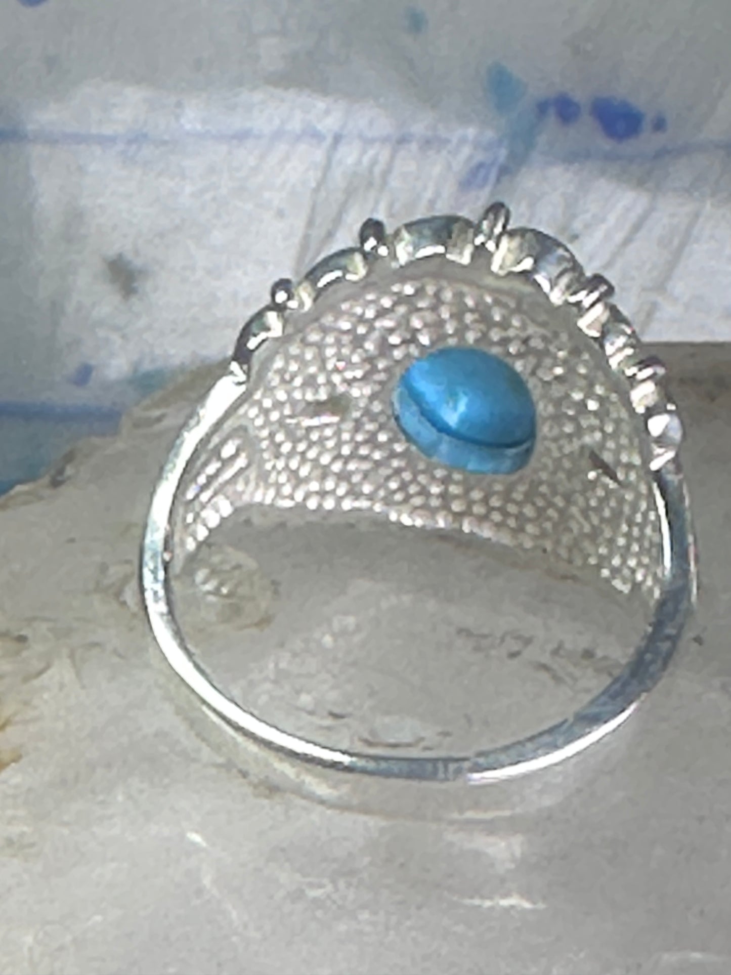 Black Hills Gold ring Turquoise band size 8 sterling silver women girls