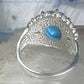 Black Hills Gold ring Turquoise band size 8 sterling silver women girls