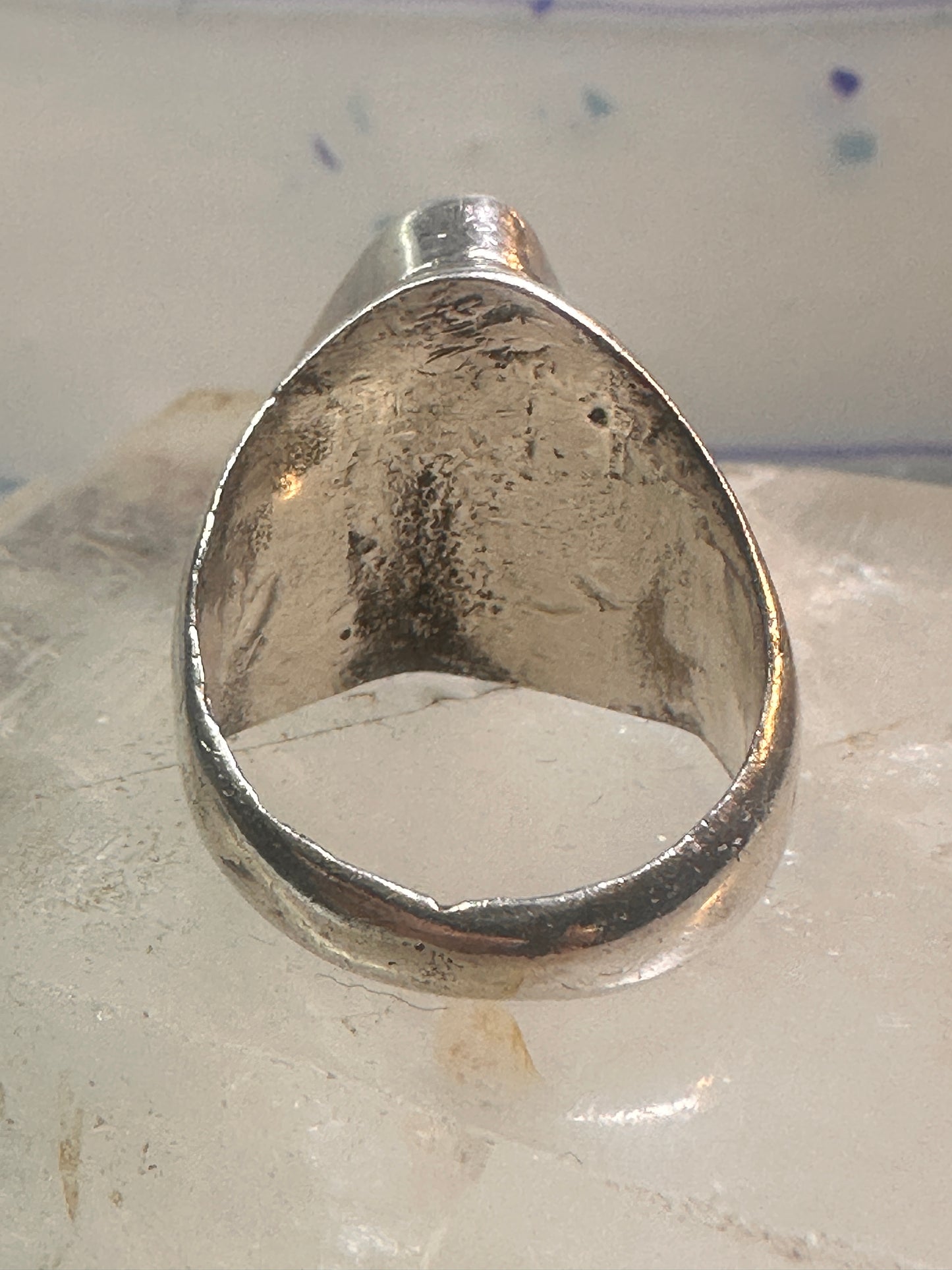 Navajo ring turquoise size 8.75  sterling silver women men