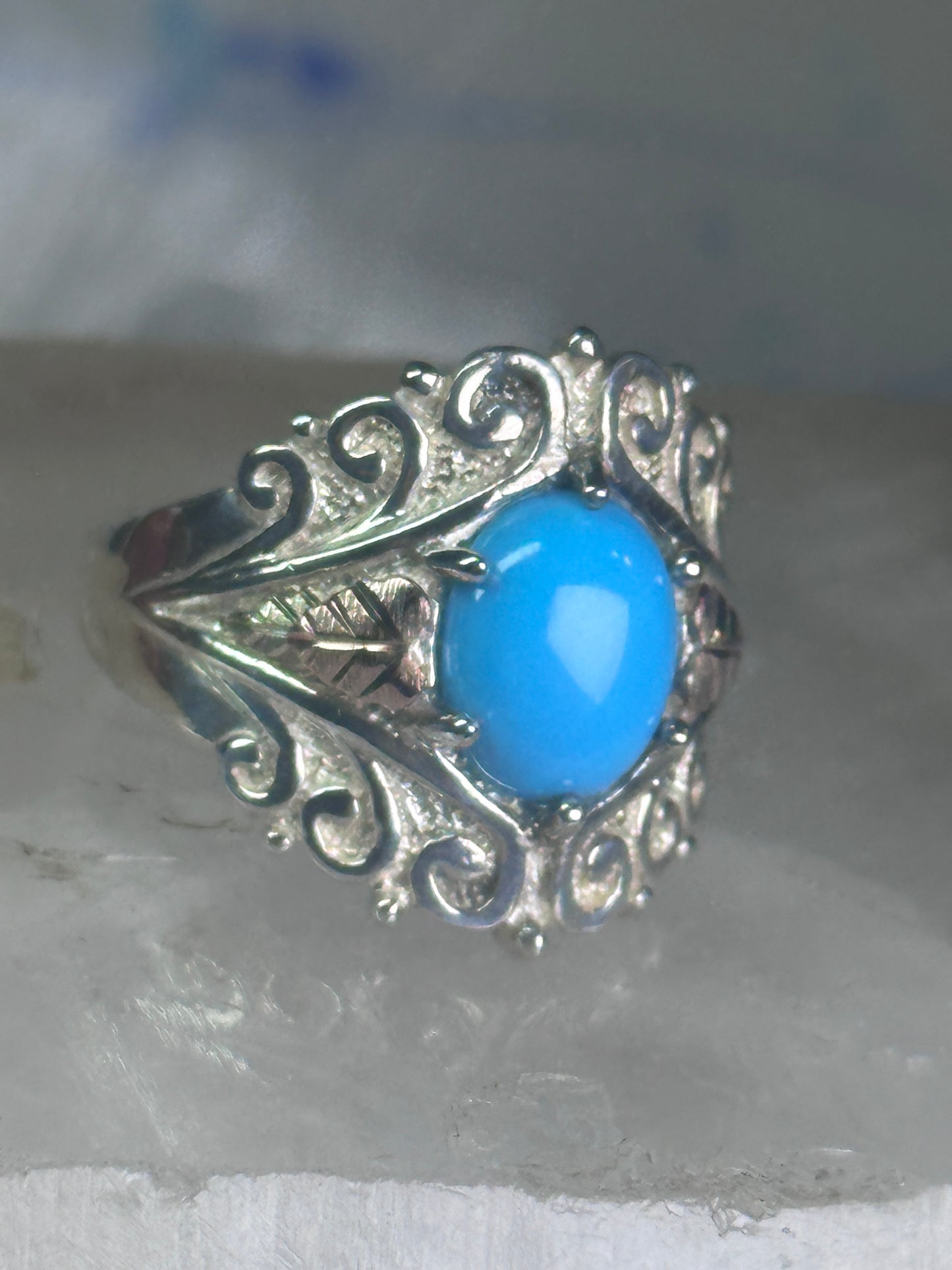 Black Hills Gold ring Turquoise band size 8 sterling silver women girls