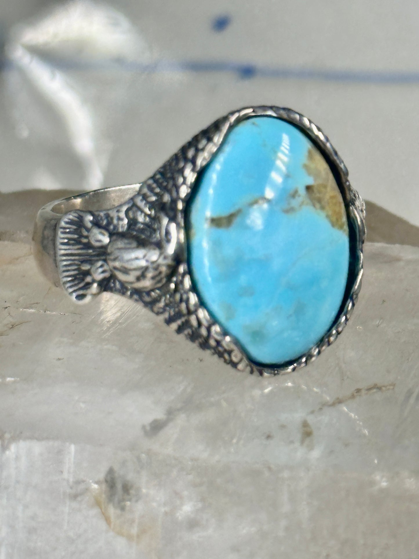 Eagle ring signed turquoise size 12 sterling silver Carolyn Pollack women men
