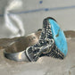 Eagle ring signed turquoise size 12 sterling silver Carolyn Pollack women men