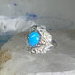 Black Hills Gold ring Turquoise band size 8 sterling silver women girls