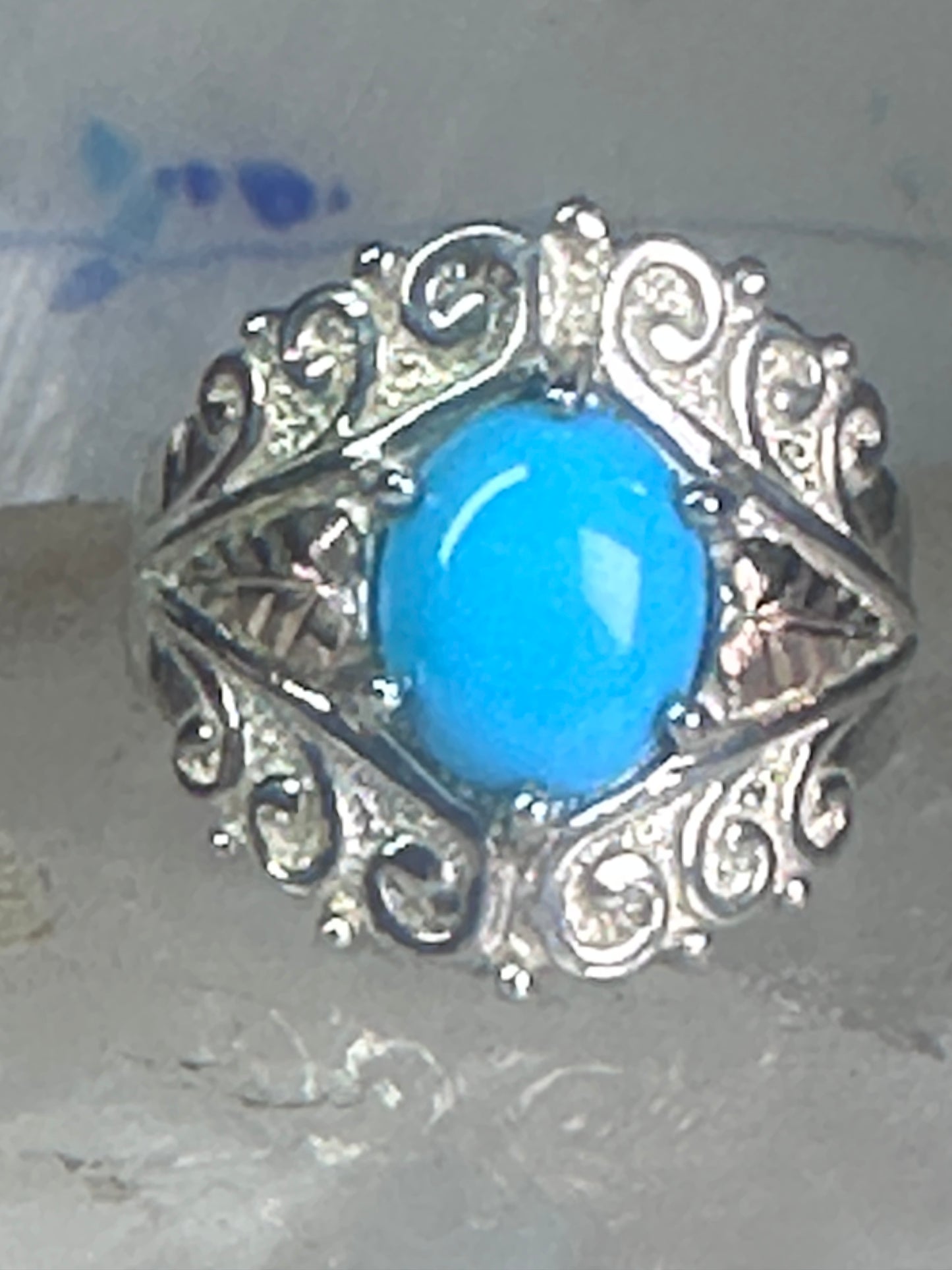 Black Hills Gold ring Turquoise band size 8 sterling silver women girls