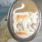 Bull ring Cameo Shell Taurus Zodiac band size 4 800 silver women girls
