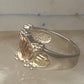 Vintage Black Hills Gold Style Sterling Silver 12K Gold Grape Leaf Ring Size 8.75 925