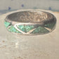 Vintage Zuni wedding band turquoise size 9.50 band sterling silver women men