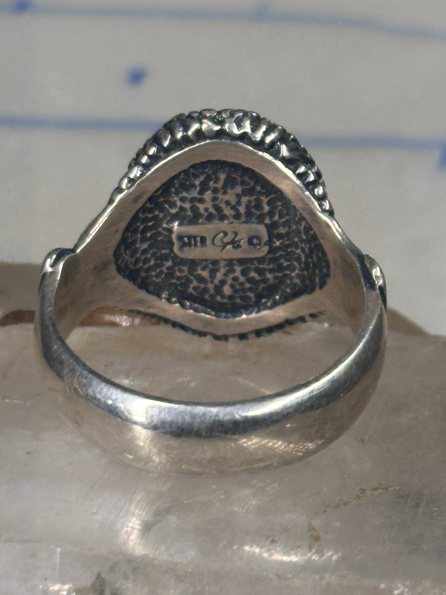 Eagle ring signed turquoise size 12 sterling silver Carolyn Pollack women men