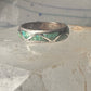 Vintage Zuni wedding band turquoise size 9.50 band sterling silver women men