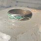 Vintage Zuni wedding band turquoise size 9.50 band sterling silver women men