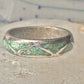 Vintage Zuni wedding band turquoise size 9.50 band sterling silver women men