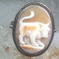 Bull ring Cameo Shell Taurus Zodiac band size 4 800 silver women girls
