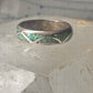 Vintage Zuni wedding band turquoise size 9.50 band sterling silver women men