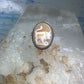 Bull ring Cameo Shell Taurus Zodiac band size 4 800 silver women girls