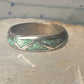 Vintage Zuni wedding band turquoise size 9.50 band sterling silver women men