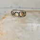 Vintage Black Hills Gold Style Sterling Silver 12K Gold Hearts Ring Band Size 10 925