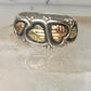 Vintage Black Hills Gold Style Sterling Silver 12K Gold Hearts Ring Band Size 10 925