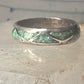 Vintage Zuni wedding band turquoise size 9.50 band sterling silver women men