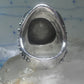 Turquoise ring bulky boho band size 7 sterling silver women girls