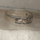 Vintage Black Hills Gold Landstrom Sterling Silver 12K Gold Leaf Band Ring Size 14 925