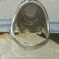 Vintage Face ring lady figurative face band size 6 sterling silver women