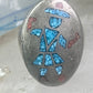 Kachina ring Turquoise chips ring coral band size 11 sterling silver women men