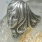 Vintage Face ring lady figurative face band size 6 sterling silver women
