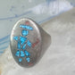 Kachina ring Turquoise chips ring coral band size 11 sterling silver women men
