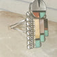 Vintage J Lahi Zuni Sterling Silver Multi Stone Sunface Mosaic Inlay Shield Ring Size 6.75 925