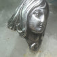 Vintage Face ring lady figurative face band size 6 sterling silver women