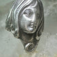 Vintage Face ring lady figurative face band size 6 sterling silver women
