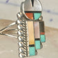Vintage J Lahi Zuni Sterling Silver Multi Stone Sunface Mosaic Inlay Shield Ring Size 6.75 925