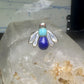 Vintage Bug ring insect blue lapis turquoise mop size 8 sterling silver women