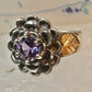 Black Hills Gold ring size 5 Flower Amethyst leaves band women