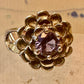 Black Hills Gold ring size 5 Flower Amethyst leaves band women