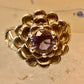 Black Hills Gold ring size 5 Flower Amethyst leaves band women